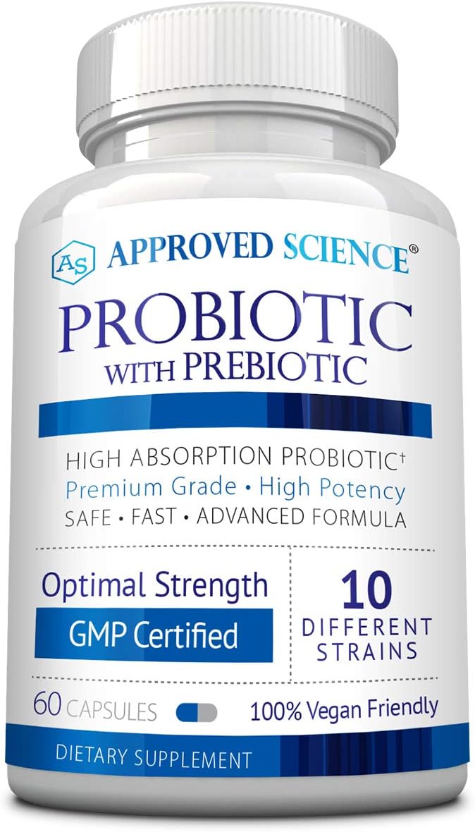 Approved Science Probiotics With Prebiotics - 10-Strand Vegan Probiot1.9 Ounces