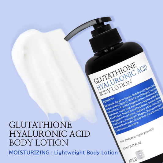 APLB Glutathione Hyaluronic Acid Body Lotion, 16.91.. / Korean Skin Care, Long lasting Hydration through Hyaluronic Acid, Balance Skin tone, Improve Elasticity