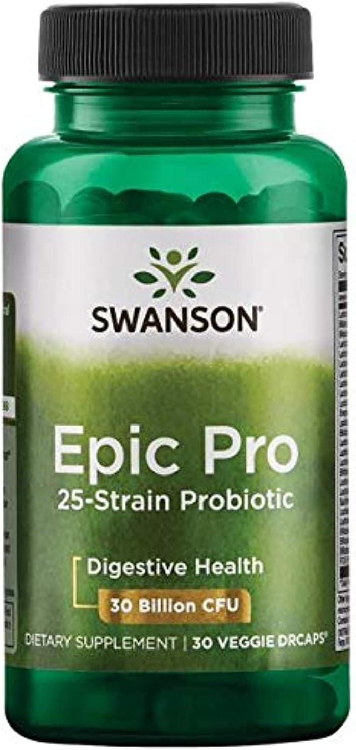 Swanson Epic-Pro 25-Strain Probiotic 30 Billion Cfu Digestive Health I1.13 Ounces
