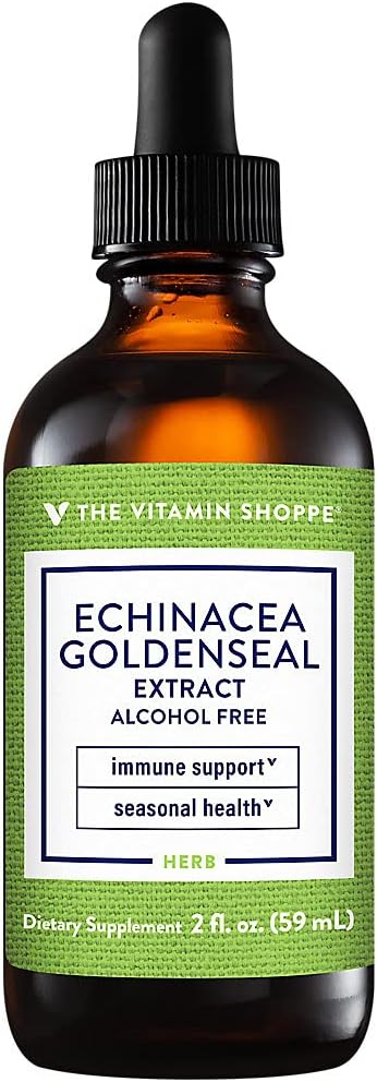 The Vitamin Shoppe Echinacea Goldenseal Extract, Seasonal Herbal Suppl