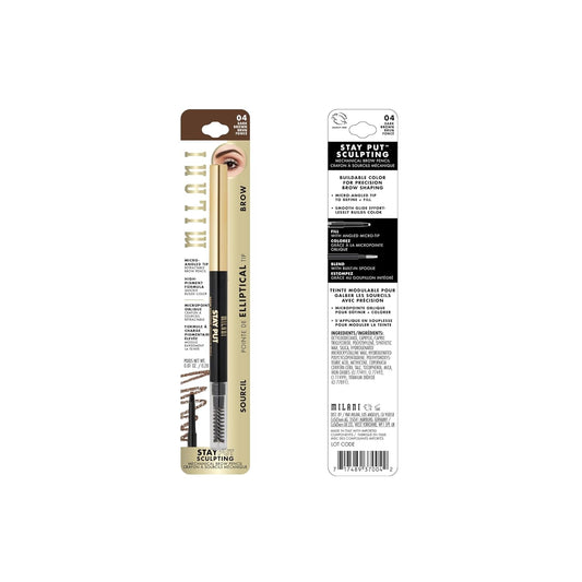 Milani Stay Put Brow Sculpting Mechanical Pencil - Dark Brown (0.01 ) Cruelty-Free Long-Lasting Eyebrow Pencil that Defines and Shapes Brows