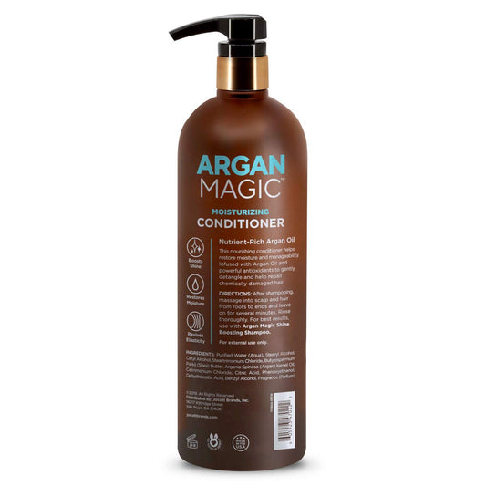 Argan Magic Moisturizing Conditioner - Detangle, Hydrate, and Repair Dry and Chemically-Damaged Hair Types | Nutrient-Rich | Made in the USA, Paraben Free, Cruelty Free (32 )