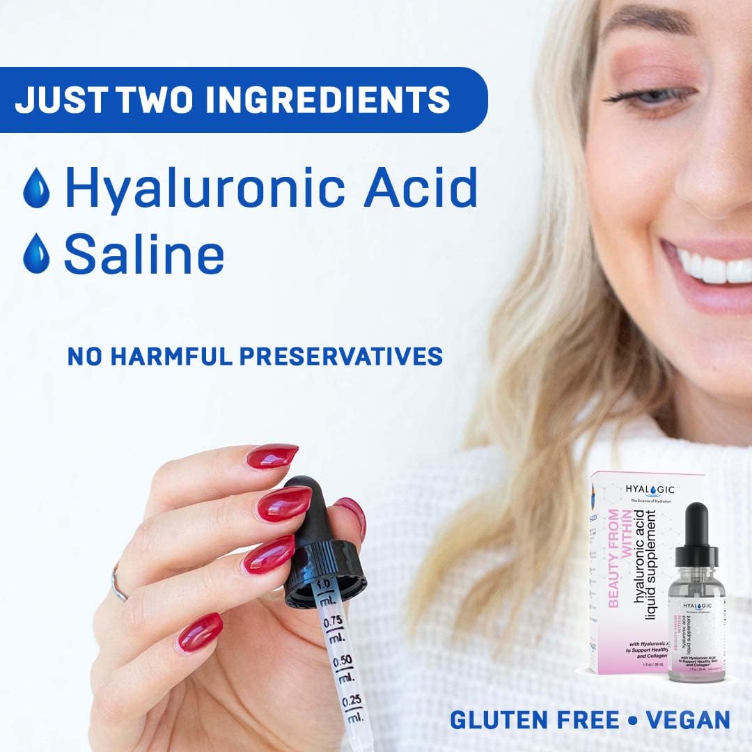 Hyalogic Liquid Hyaluronic Acid Supplement 1oz - Internal HA - Skin Hy