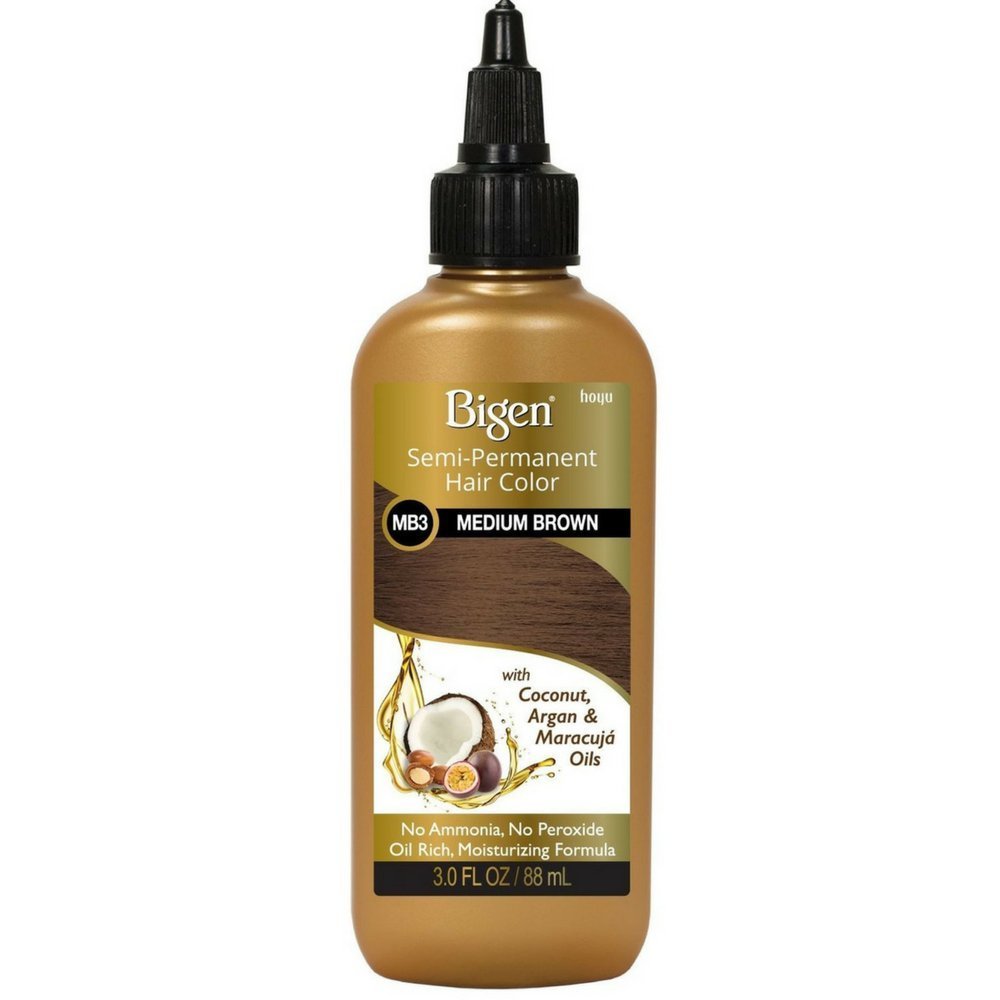 Bigen Semi Permanent Hair Color, #MB3 Medium Brown, 3