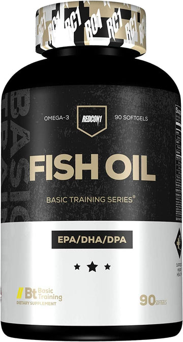 REDCON1 Fish Oil Supplement - Keto Friendly & Gluten Free Fish Oil Supplement - Contains Omega 3 Fatty Acids Including E