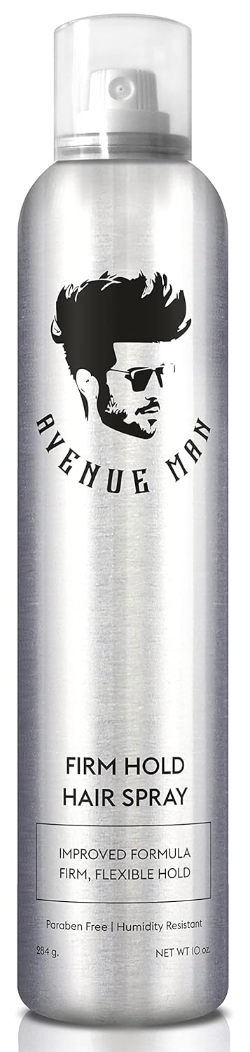 Avenue Man Firm Hold Hairspray (10.0 ) - Styling Hair Products For Men - Strong Hold Thickening Hair Spray with Herbal Extracts - Paraben-Free - Made in the USA