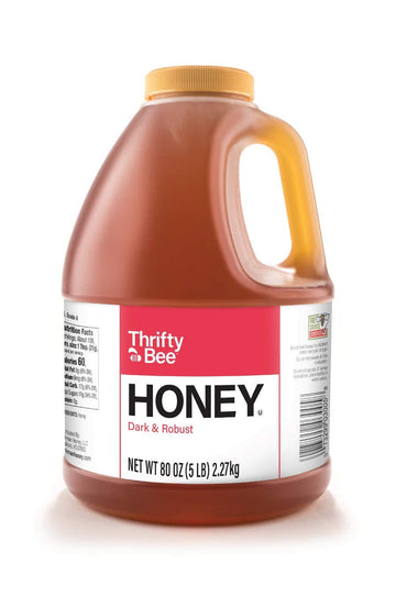 Thrifty Bee Honey, 80 Ounce (5 LB) Large Bulk Honey Jug