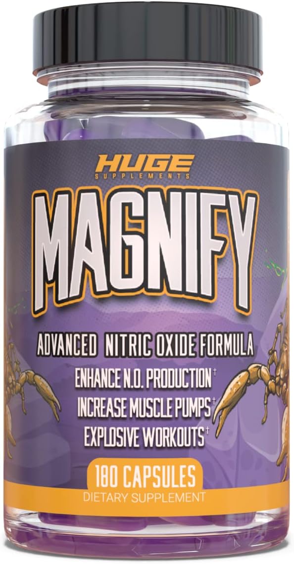 Huge Supplements, Magnify Nitric Oxide Supplement, Advanced N.O. Booster, Scientifically Based Ingredients For Intense M