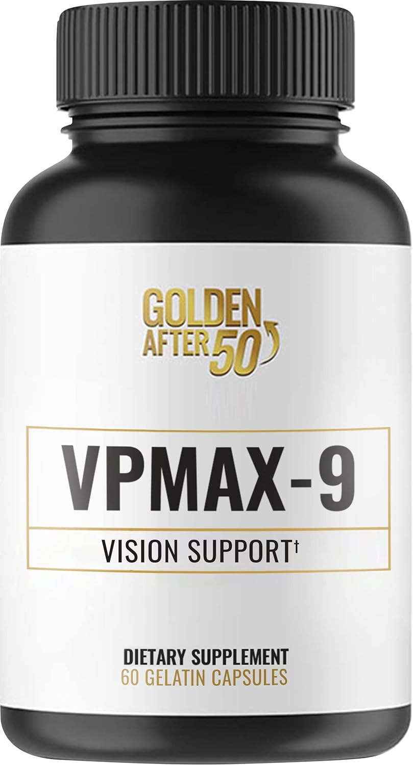 Golden After 50 VpMax-9 - Vision Support Supplement - 60 Gelatin Capsu