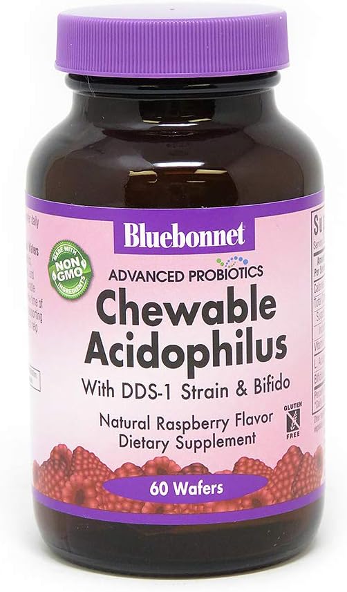 BlueBonnet Advanced Probiotic Chewables with Acidophilus Wafers, 60 Co9.12 Ounces
