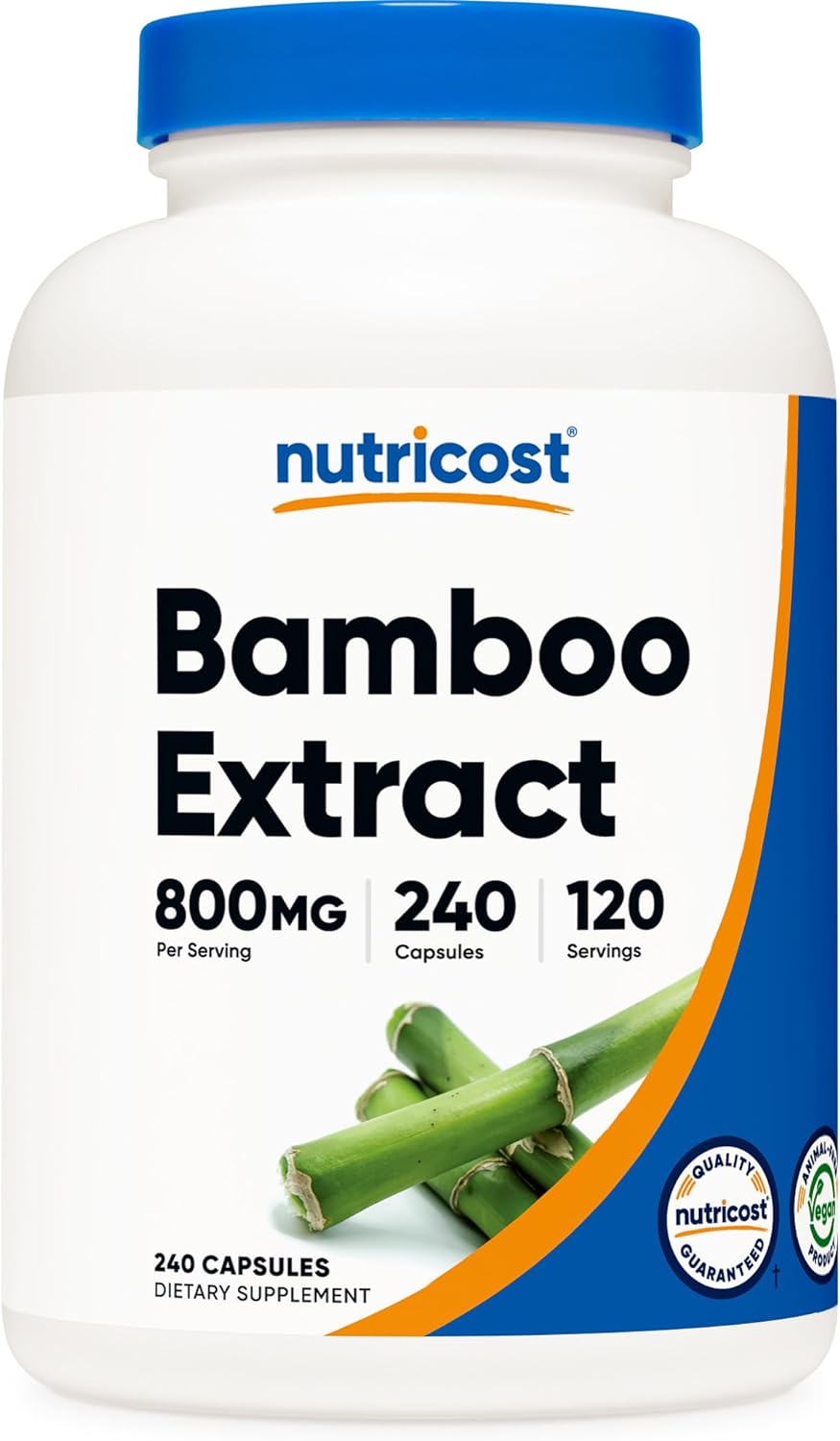 Nutricost Bamboo Extract, 400 mg, 240 Capsules - Vegan, Gluten Free and Non-GMO - 120 Servings with 800 mg