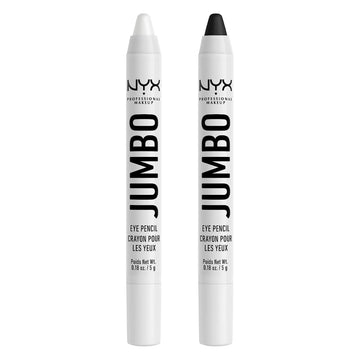 NYX PROFESSIONAL MAKEUP Jumbo Eye Pencil, Eyeshadow & Eyeliner Pencil - Milk & Black Bean (2-Pack)