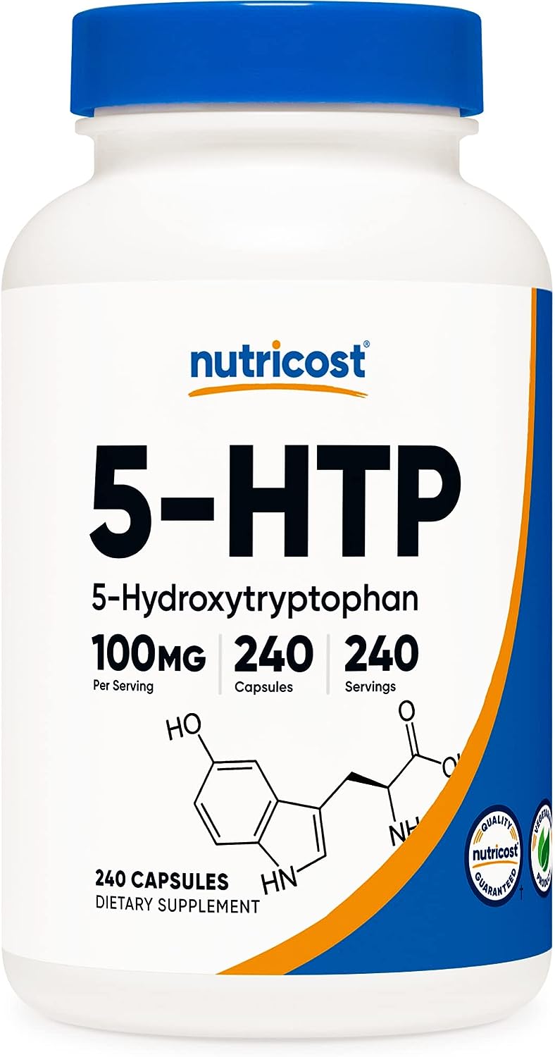 Nutricost 5-HTP 100mg, 240 Vegetarian Capsules (5-Hydroxytryptophan) - Non-GMO & Gluten Free