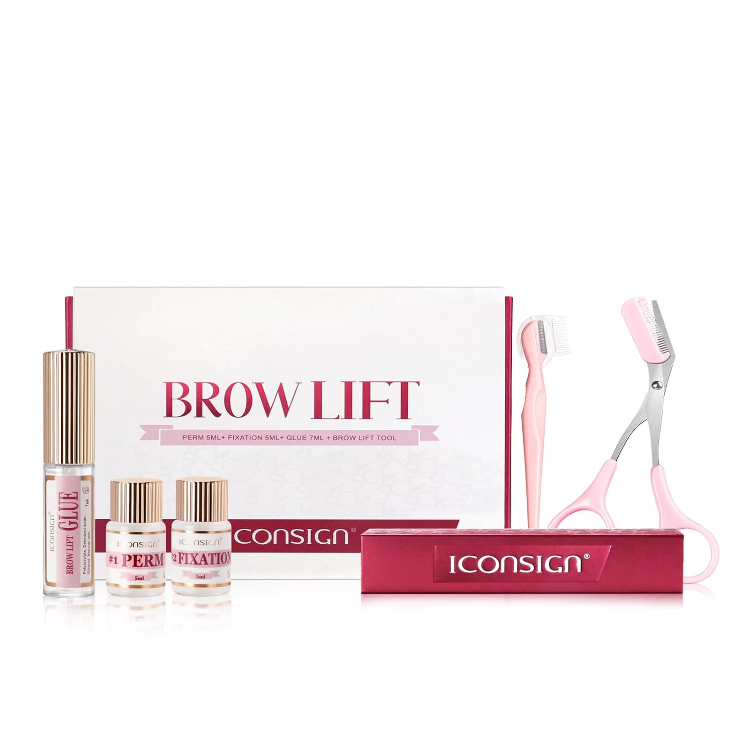 Brow Lamination Kit, ICONSIGN Eyebrow Lift Kit Professional Salon Result Create Fuller Eyebrows Look Lasts 8 Weeks, Suitable for Salon & Home Use
