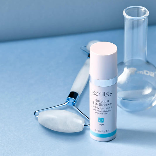 Sanitas Skincare Essential Eye Essence, Hydrating And Nourishing Eye Cream, Ceramides, Peptides, 0.5
