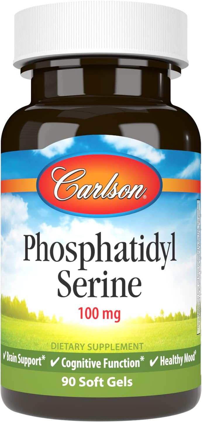 Carlson - Phosphatidyl Serine, 100 mg, Non-GMO, Brain Function, 90 Softgels