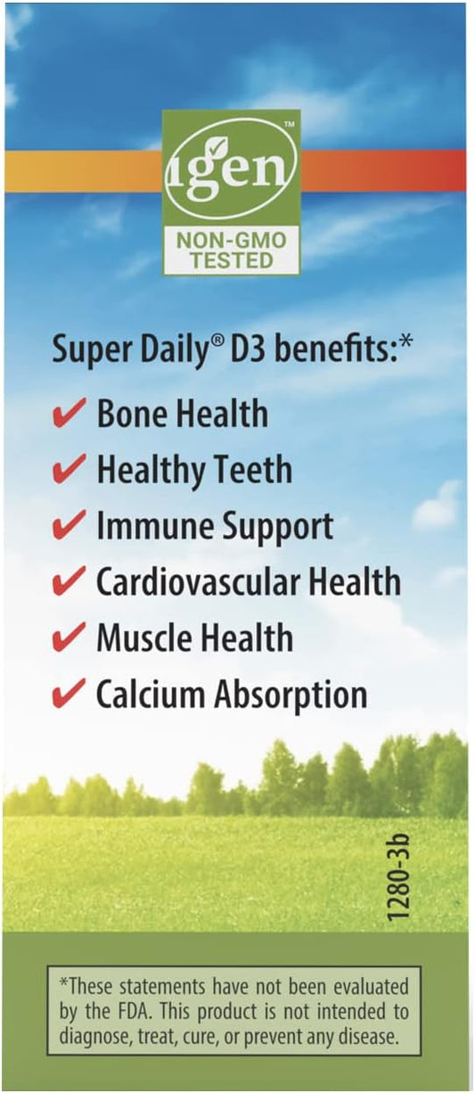 Carlson - Super Daily D3 2000 IU (50 mcg) per Drop, Vitamin D Drops, Liq Vitamin D3, 1-Year Supply, Unavored, 365 Drops (10.3 mL)