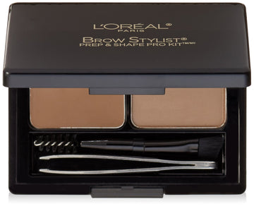 L'Oréal Paris Brow Stylist Prep and Shape Pro Brow Kit, Light to Medium, 0.12