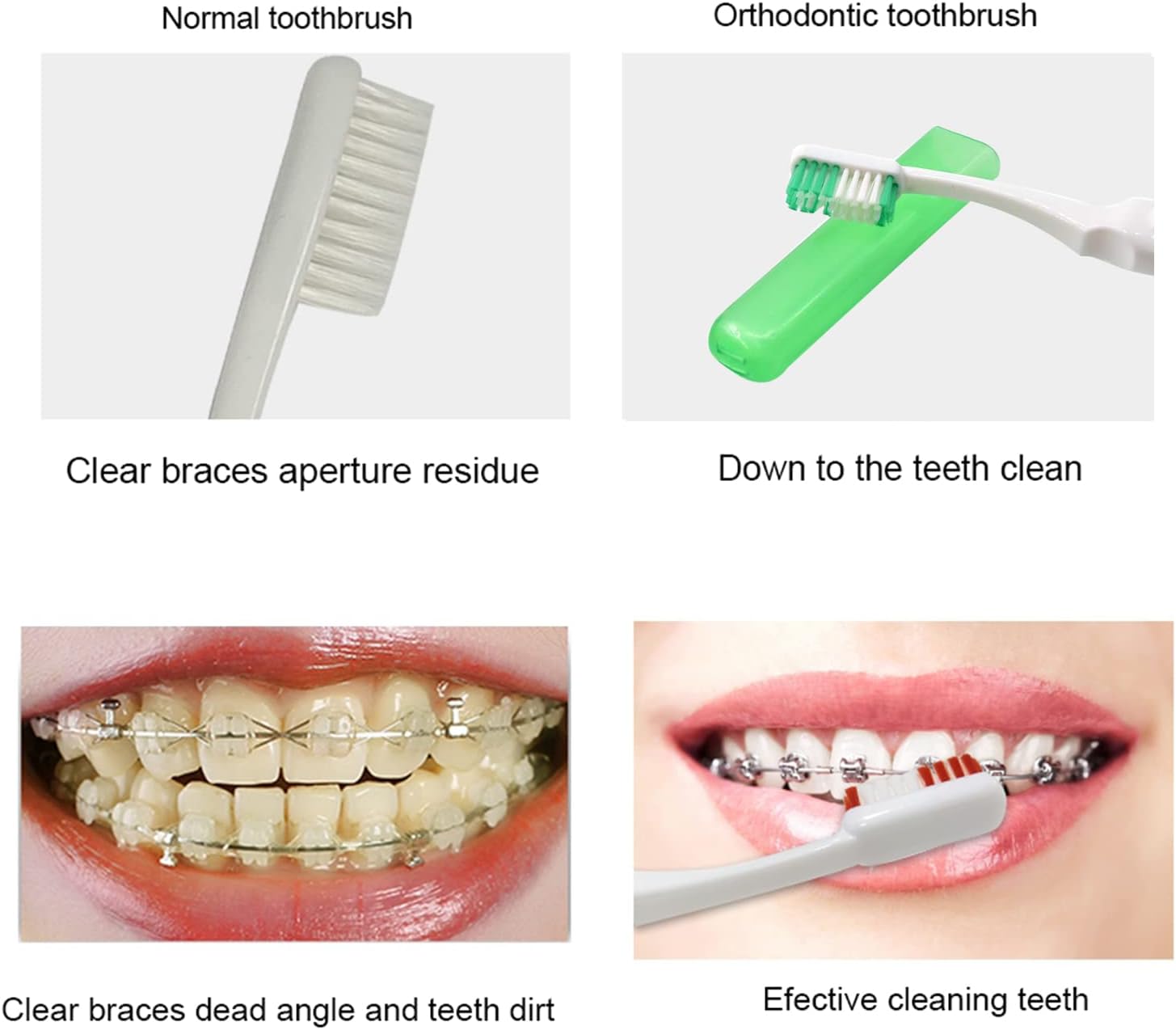 Boxed Portable Orthodontic Care Kit Orthodontic Toothbrush K