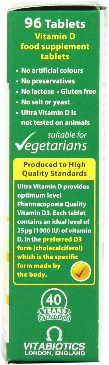 Ultra by Vitabiotics Vitamin D Tablets x 96