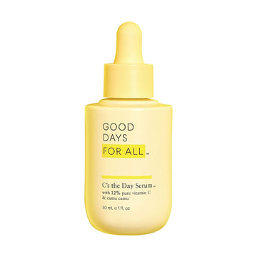 Good Days For All C's The Day Face Serum, Brightening & Discoloration Facial Skin Care, with 12% Pure Vitamin C, 1 .