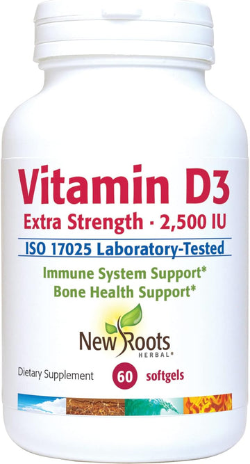 New Roots Herbal Vitamin D3 2,500 Iu (62.5 Mcg) | Healthy Muscle Funct