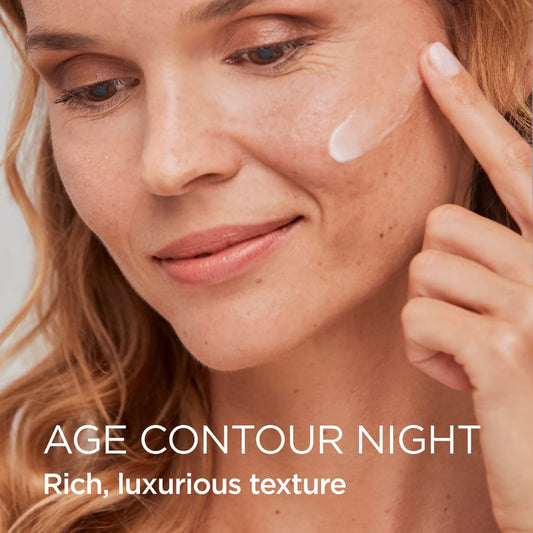 ISDIN Age Contour Night Face and Neck Cream with Melatonin and Peptides, 1.8