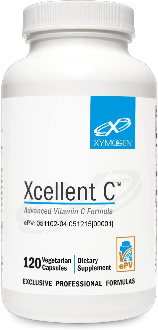 XYMOGEN Xcellent C Vitamin C Supplement (120 Capsules) + Zinc Glycinat