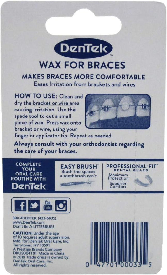 DenTek Wax for Braces 1 Each (1 Each (Pack of 3))