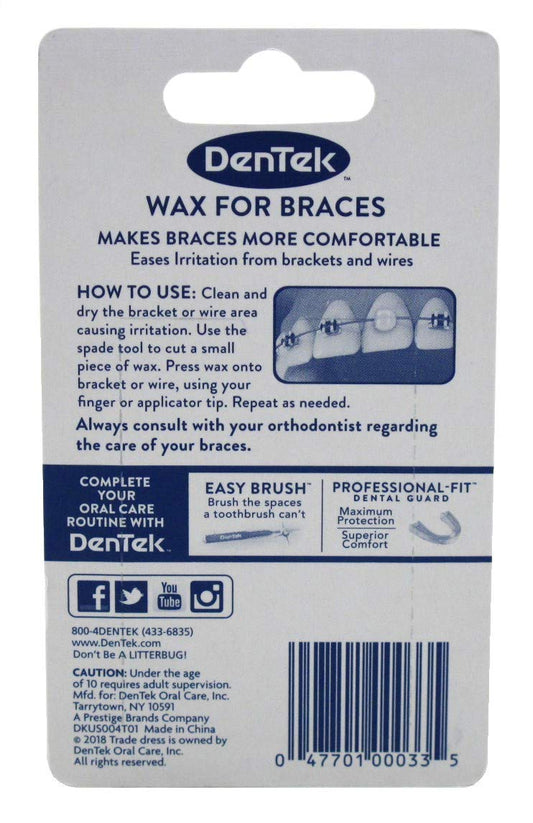 DenTek Wax for Braces, 2 count