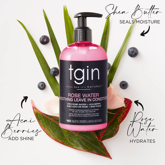 tgin The Styling Package: Rose Water Leave In Conditioner, Defining Gel and Mousse - Gift Set - Curls - Color safe - Wavy - Detangle - Low Porosity Hair - Fine Hair - Styling Products