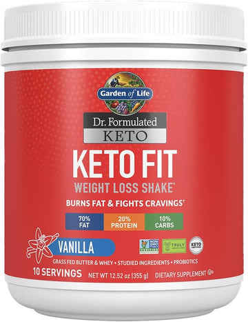 Garden of Life Dr. Formulated Keto Fit Weight Loss Shake - Vanilla Pow1 Pounds