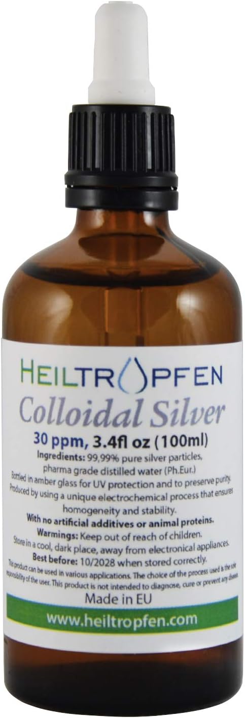Colloidal Silver | 30 ppm | 3.4 Fl Oz - 100 ml | Heiltropfen®

