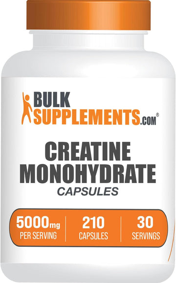 BULKSUPPLEMENTS.COM Creatine Monohydrate Capsules - Micronized Monohyd