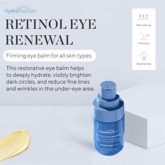 HydroPeptide Retinol Eye Renewal Lifting & Firming Eye Balm with 0.65% Universal Tri-Retinol Complex, 0.5