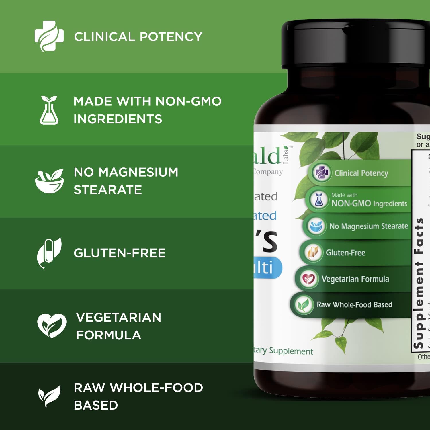 Emerald Labs Men's 1 Daily Multi - Complete Multivitamin with CoEnzyme