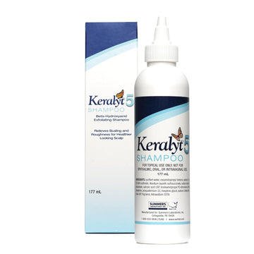 Keralyt 5 Anti-Dandruff Shampoo - Max Strength 5% Salicylic Acid Scalp Build-Up Clearing - Promotes Relief from Dandruff, Psoriasis, Seborrheic Dermatitis, Dryness, and Itchiness, 177 milliliters