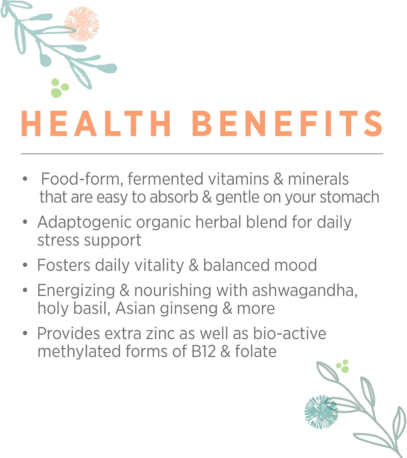 PURE SYNERGY Vita•Min•Vitality | 60 Tablets | 2 Per Day Multivitamin f