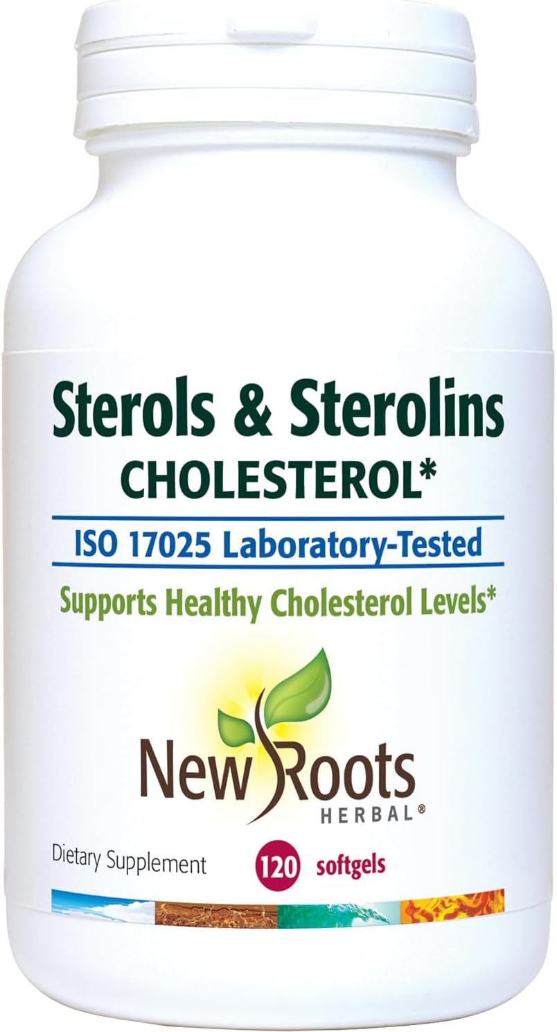 NEW ROOTS HERBAL Sterols & Sterolins (120 Softgels), Made with Organic
