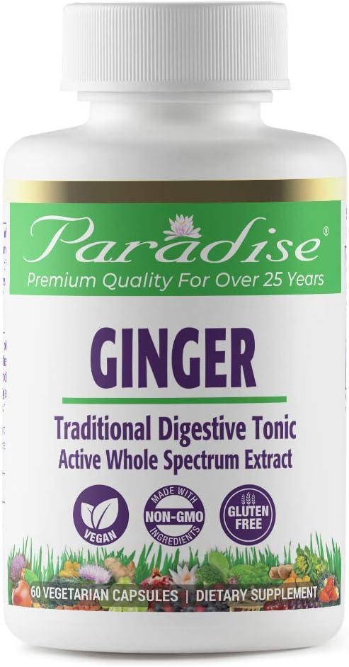 Paradise Herbs Ginger Extract For Digestive Health, Vegan, N