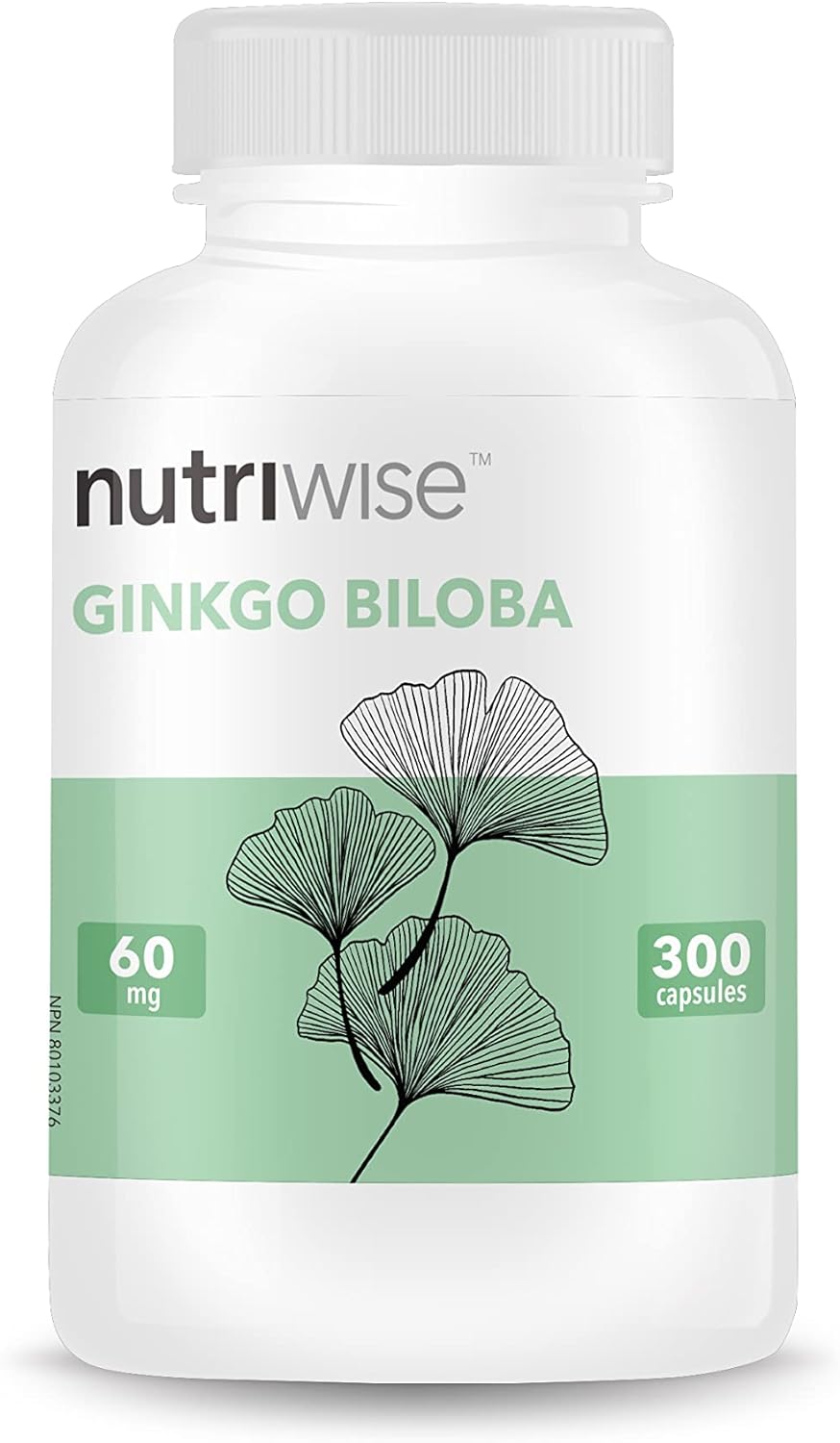 Nutriwise Ginkgo Biloba 60mg with 50:1 Extract Ratio (3000mg Raw Extra