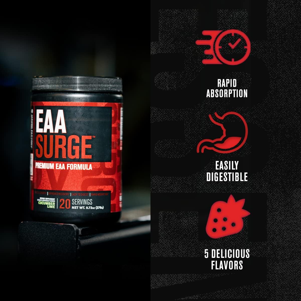 Jacked Factory EAA Surge Essential Amino Acids Powder - EAAS & BCAA In