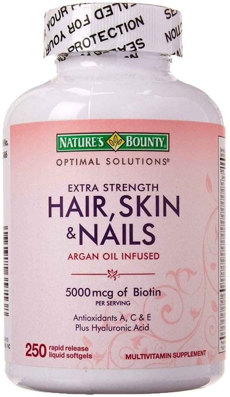 Nature'S Bounty Hair Skin And Nails 5000 Mcg Of Biotin - Coated Softgels Regular & Extra Strength