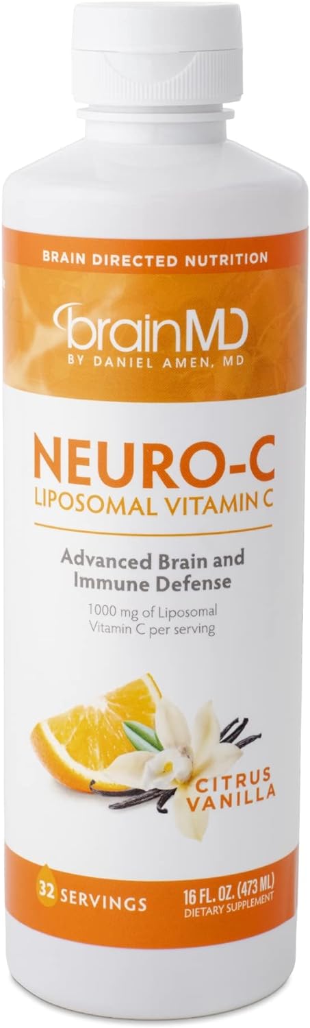 BRAINMD by Dr Amen Neuro-C, Citrus Vanilla - 16 fl oz - 1000 mg Liposo