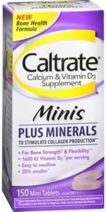 Caltrate Calcium & Vitamin D3 Supplement Plus Minerals Mini Tablets, 1