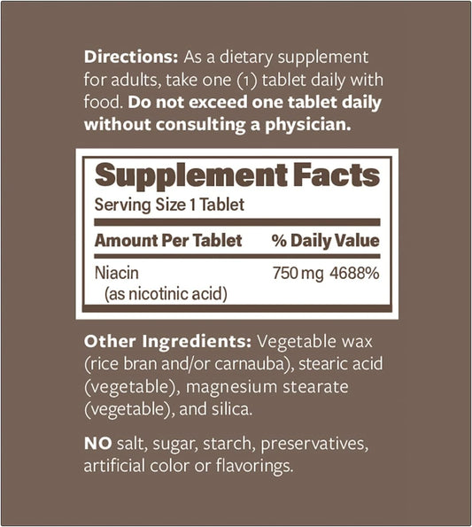 Endur-Acin 750Mg Niacin - Extended Release For Optimal Absorption & Lo