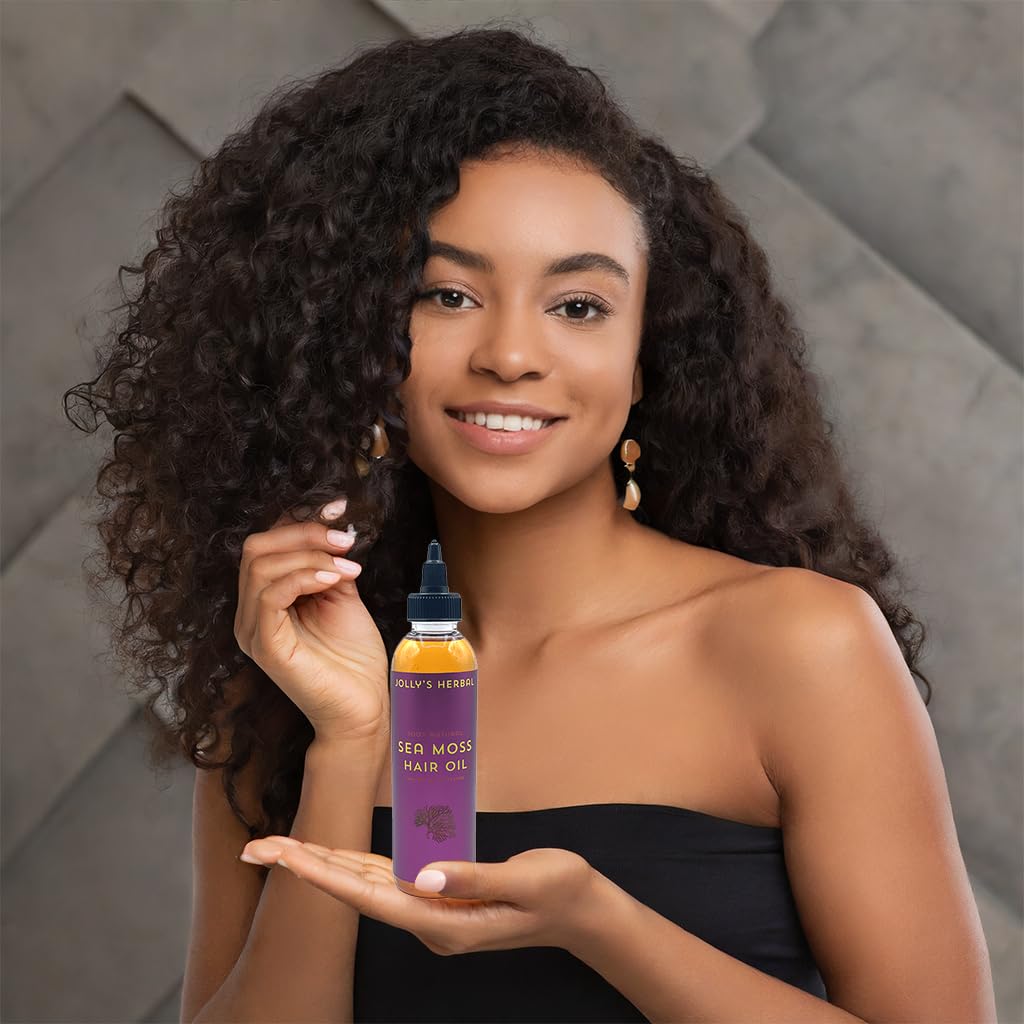 Jolly's Herbal Sea Moss Hair Oil, Hair Growth and Scalp Oil