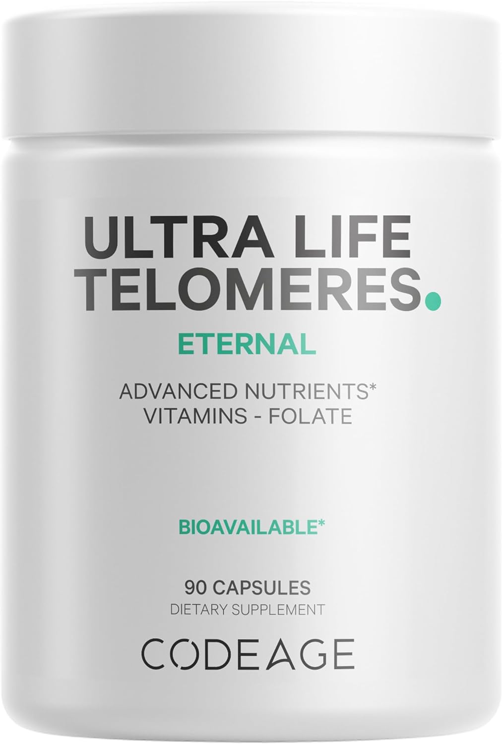 Codeage Ultra Life Telomeres Supplement - 5 Mthf Folate Vitamin B9, Vi