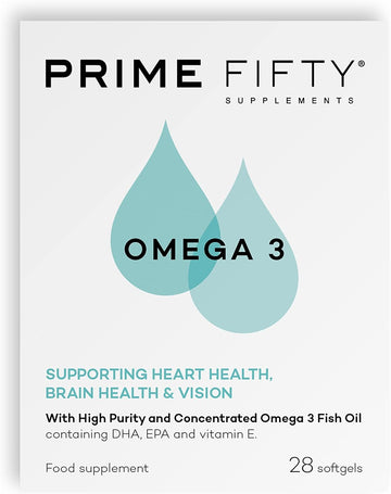 Omega 3 by Prime Fifty - Brain Health Supplement for The Over 50s - 2840 Grams