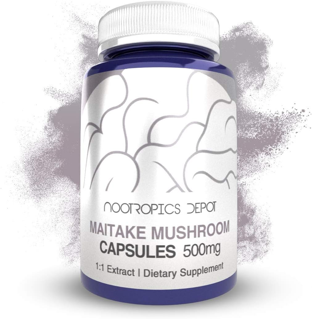 Nootropics Depot Maitake Mushroom Capsules | 500mg | 60 Count | Grifol